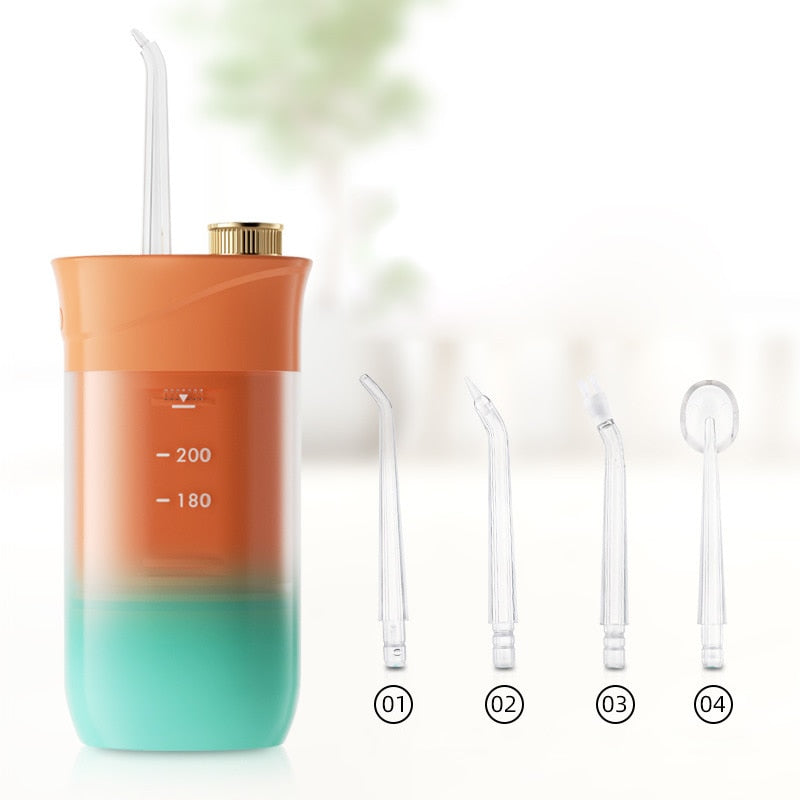 200ml Portable Oral Irrigator Teeth Cleaner 3 Modes USB Rechargeable Dental Water Jet Flosser water Pulse Waterproof Irrigator