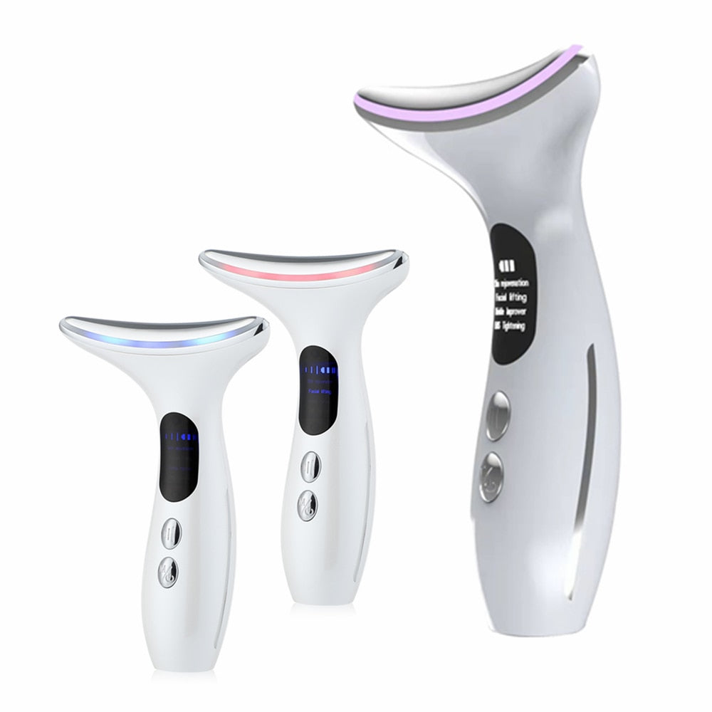 EMS Face Lifting Neck Tightening Skin Care Red Light IPL Rejuvenation Beauty Anti-wrinkle Face Massager Device