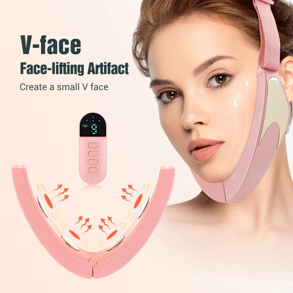Smart V-face Face-lifting Massager Vibrating Slimming Intelligent Beauty Tools Heated Firming Skin Eliminate