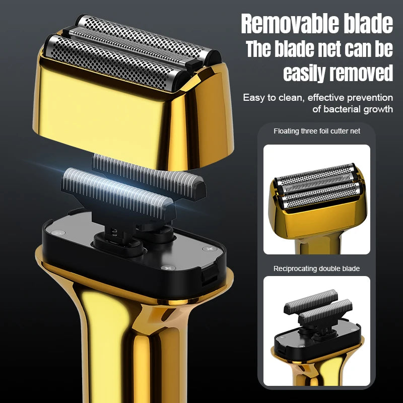 Hair Trimming Set Metal Body USB Charging Hair Clipper Deep Cleaning Intelligent Digital Display Shaver