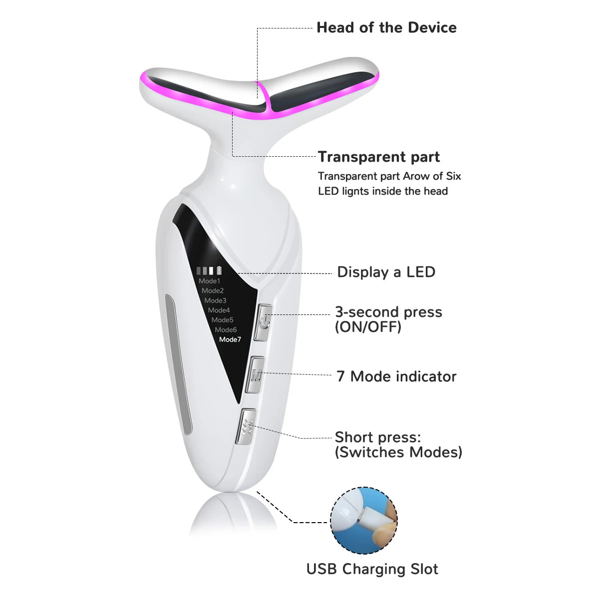 Neck Beauty Instrument Face and Neck Massager Suitable for Women's Home Skin Care