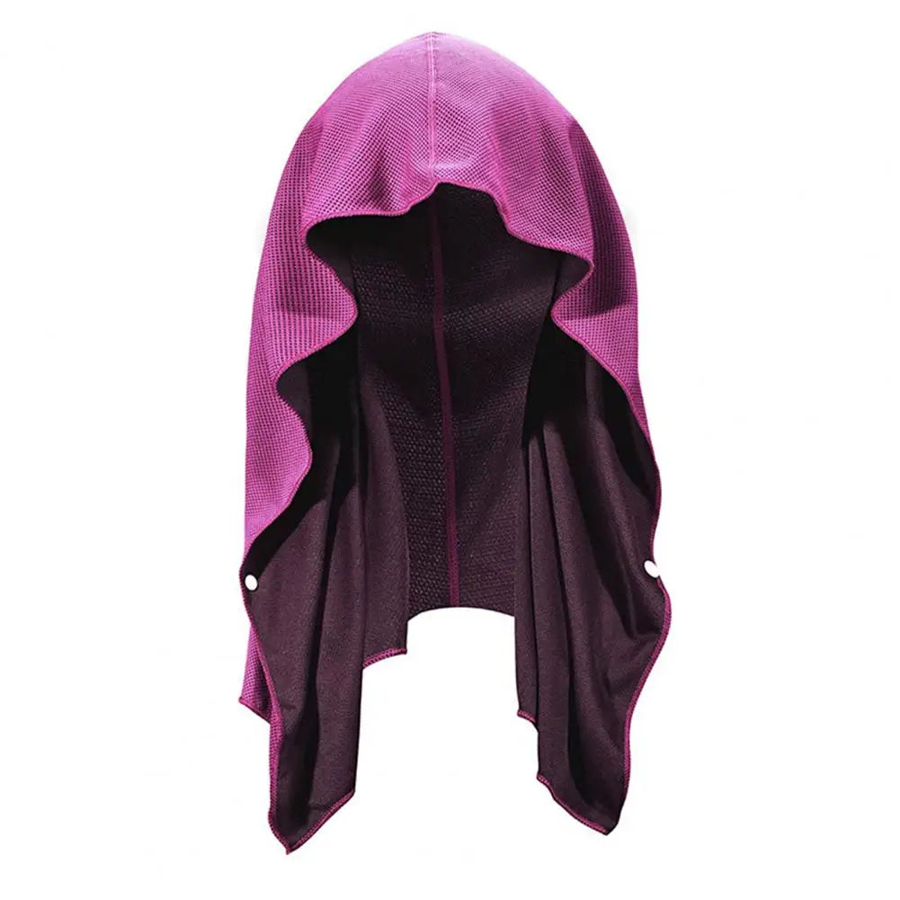 Cooling Hoodie Towel Sweat Absorption Extra Soft Sun Protection Quick Drying Sweat Towel Neck Wrap Sports Supplies