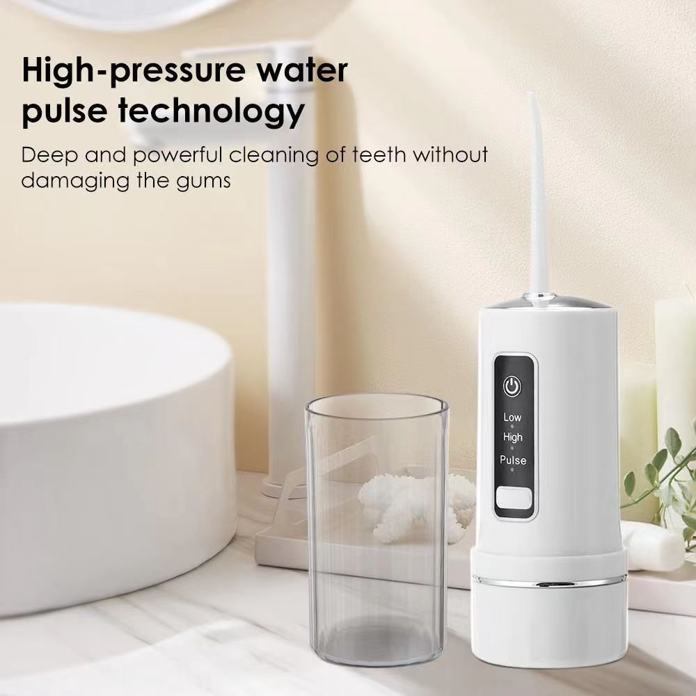 230ml Electric Oral Irrigator Detachable Water Flosser Portable Dental Irrigator Water Jet Floss Tooth Pick 4 Nozzles Easy Carry