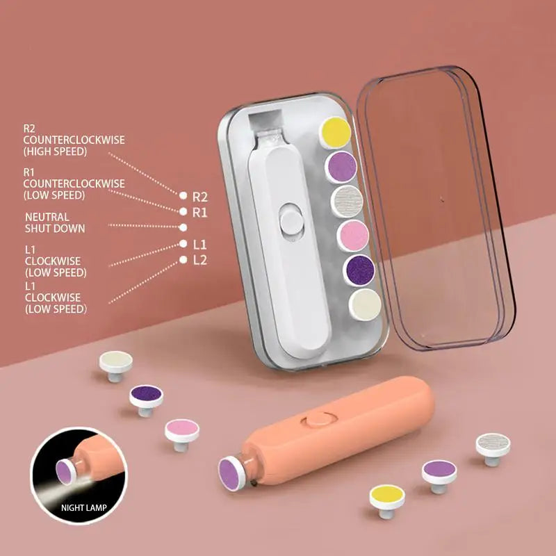 Nail Trimmer with Light Electric Light Up 360 Degree Rotating Nail Trimmer Low Noise Nail File Nail Clippers