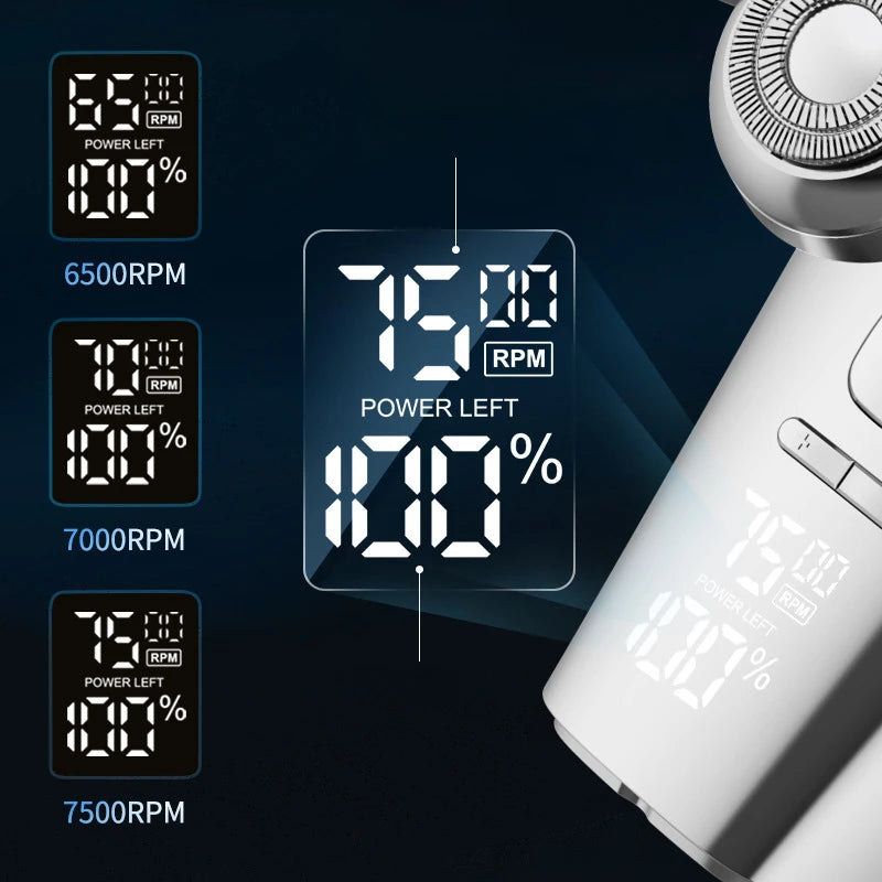 Men's Multifunctional Electric Shaver Suction Head Household Razor Bald Machine Nose Hair Trimmer