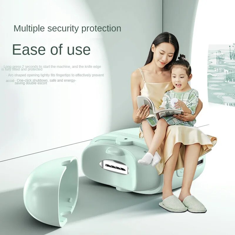 Automatic Electric Nail Clippers USB Rechargeable Nail Trimmer Grinder Clipper Cutter Polishing Tools With Light For Kid Adult