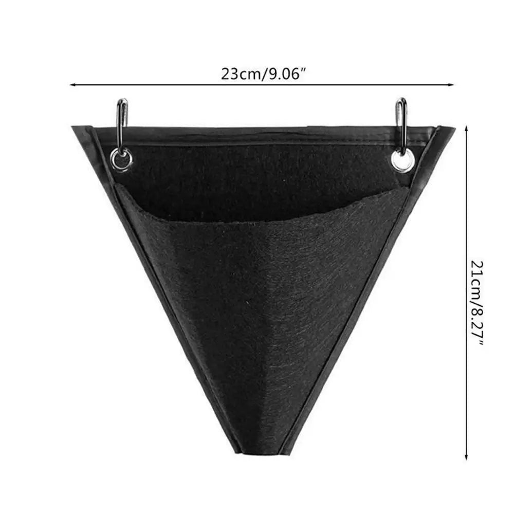 Plants Hanging Bag with Hook Garden Plant Bag Wall Mount Pocket Planter Bag Flower Bag Pot Non-woven Cloth Flower Stand
