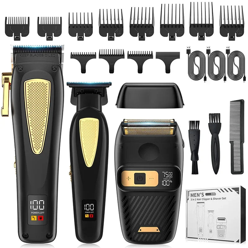 Hair Cutting Machine Professional Hair Clipper and Electric Shaver Set for Barber Men Hair Trimmer Shaver