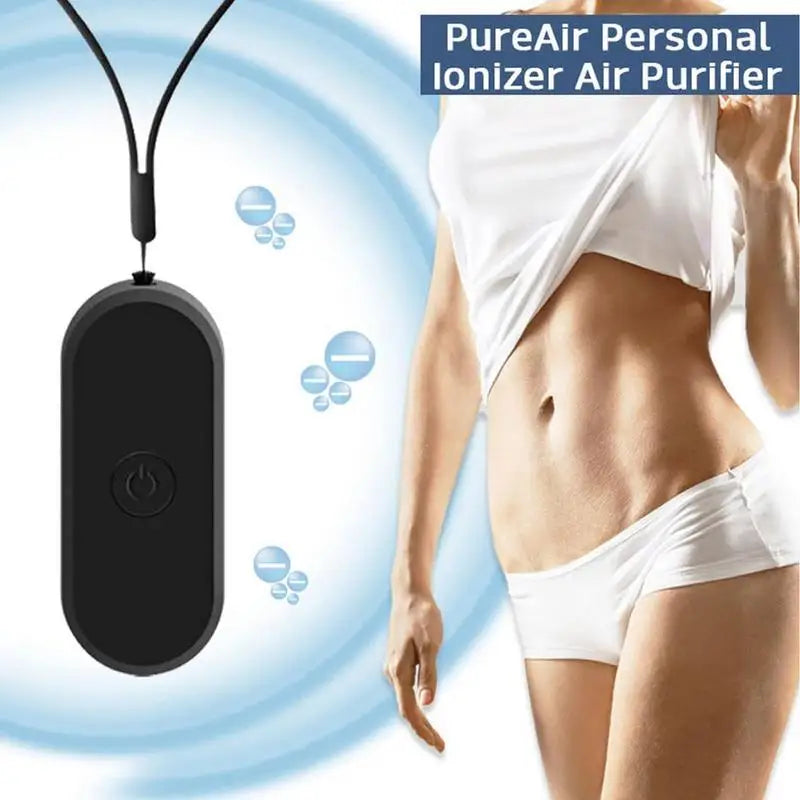 Personal Air Purifier Necklace Negative Ion Generator Necklace No Static Electricity For Car Airplane Office Bedroom And Travel