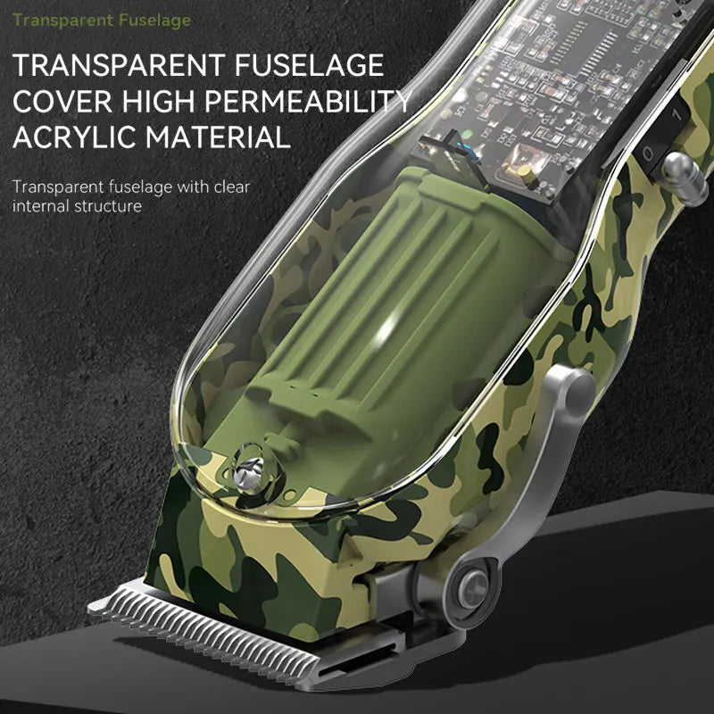 Professional Hair Clipper Adjustable Hair Trimmer For Men Cord & Cordless Electric Beard Haircut Machine Rechargeable