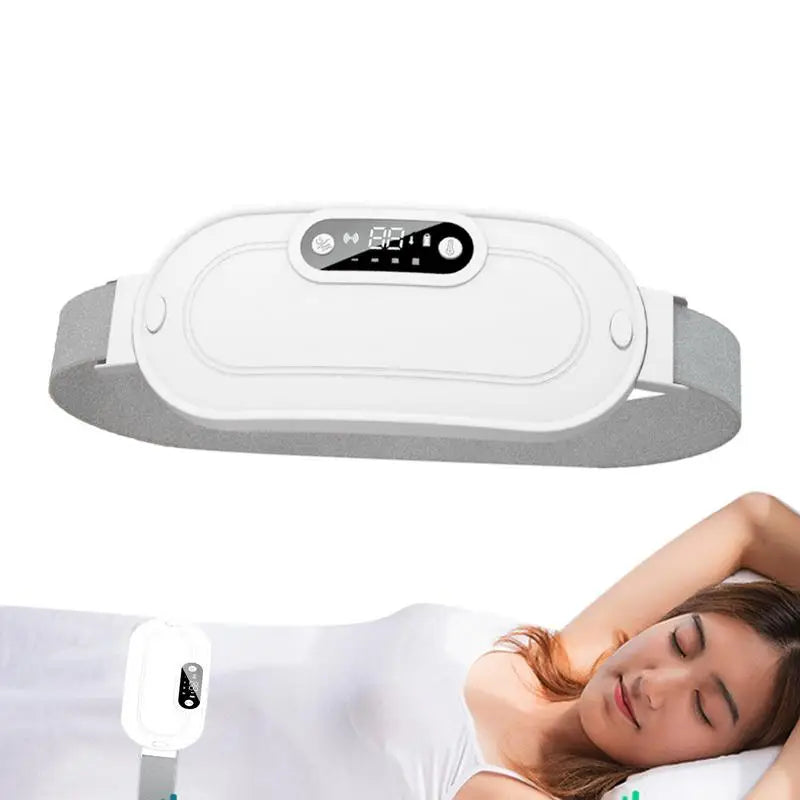 Portable Heating Pad Stomach Warmer Waist Warmers Winter Massager Heating Belly Warmer with Digital Display Adjustable Vibration