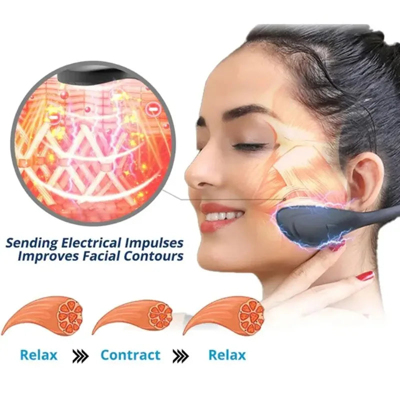 EMS V-Face Slimming Massager for Face Lifting Microcurrent Face Chin Lift Device Exerciser Skin Tighten Anti Wrinkle