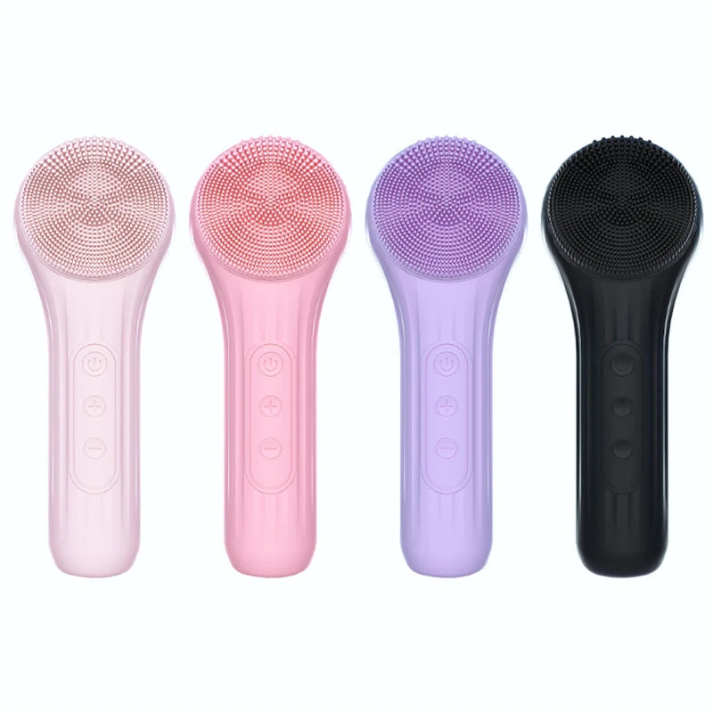 Electric Face Cleaner Sonic Silicond Facial Cleansing Brush Electric Ultrasonic Face Massager Mini Pore Deep Cleaning