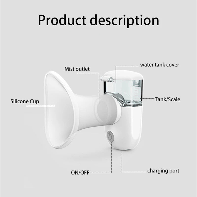 25mL Mini Portable Eye Care Nano Sprayer Moisturizing Water Mist Steamer Eye Beauty Health Skin Face Steam Sprayer Machine