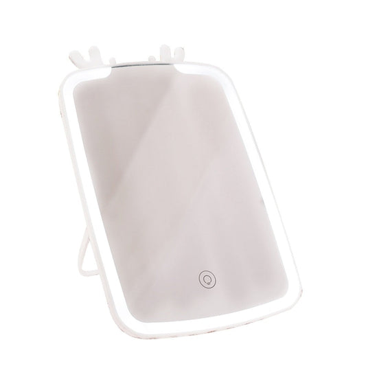 LED Makeup Mirror Touch Screen Vanity Mirrors USB Charging Cosmetic Mirror 3 Brightness Desktop Mirror for Bedroom Travel