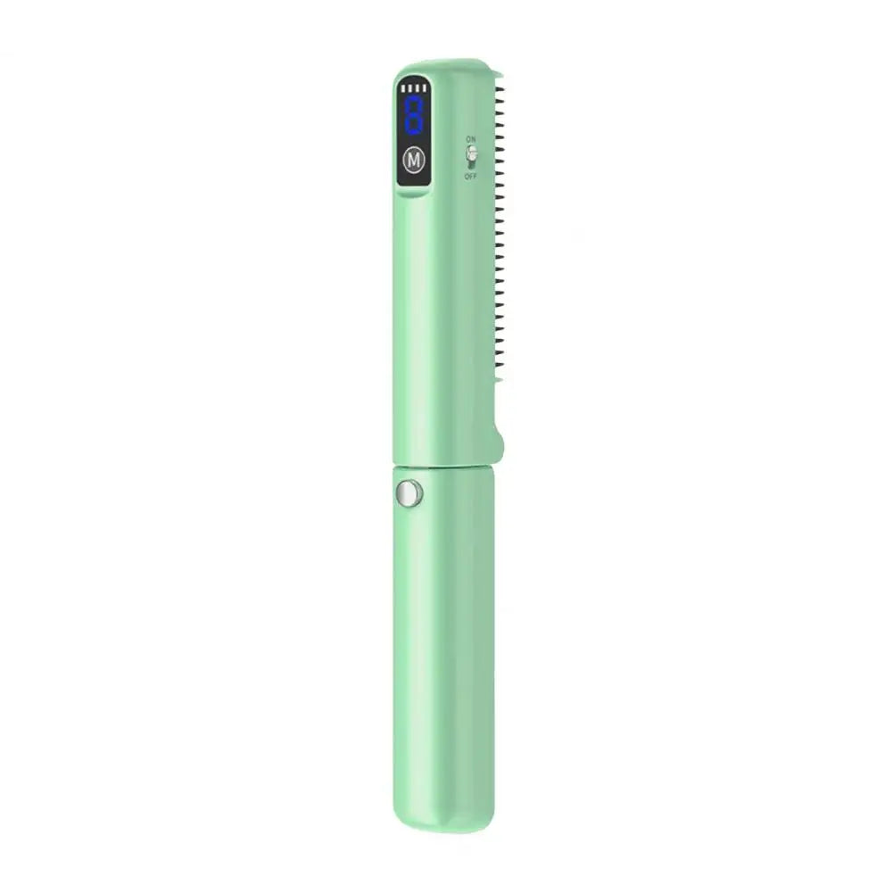 Portable Hair Styling Tool Hair Straightening Comb Portable Hot Brush Foldable Hair Straightener Comb with Fast for Travel