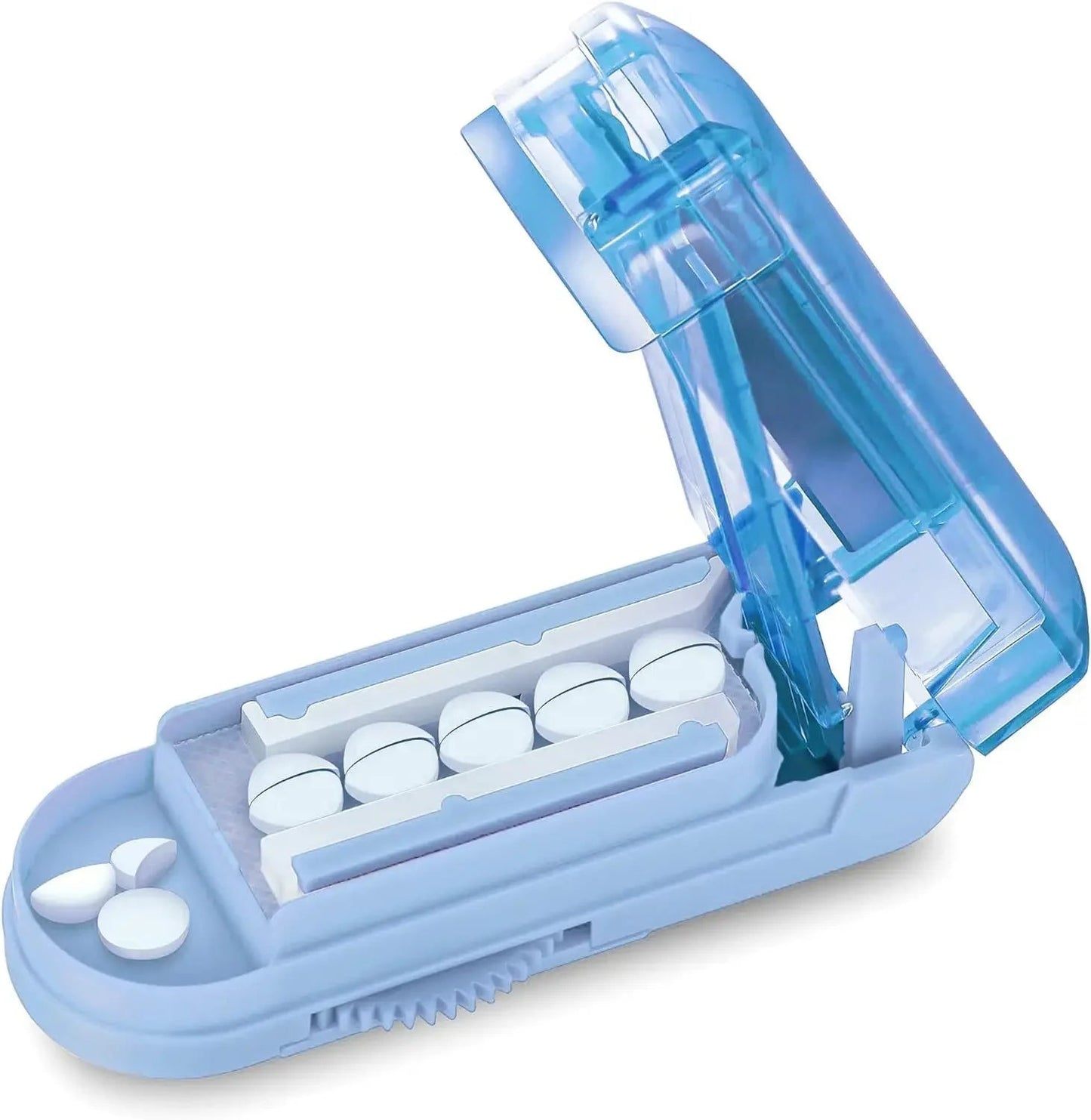 Portable Pill Cutter Box Gear Adjustable Hidden Cutter Mini Drug Box Tablet Cutter Pill Case Storage Crusher Travel Pill Box