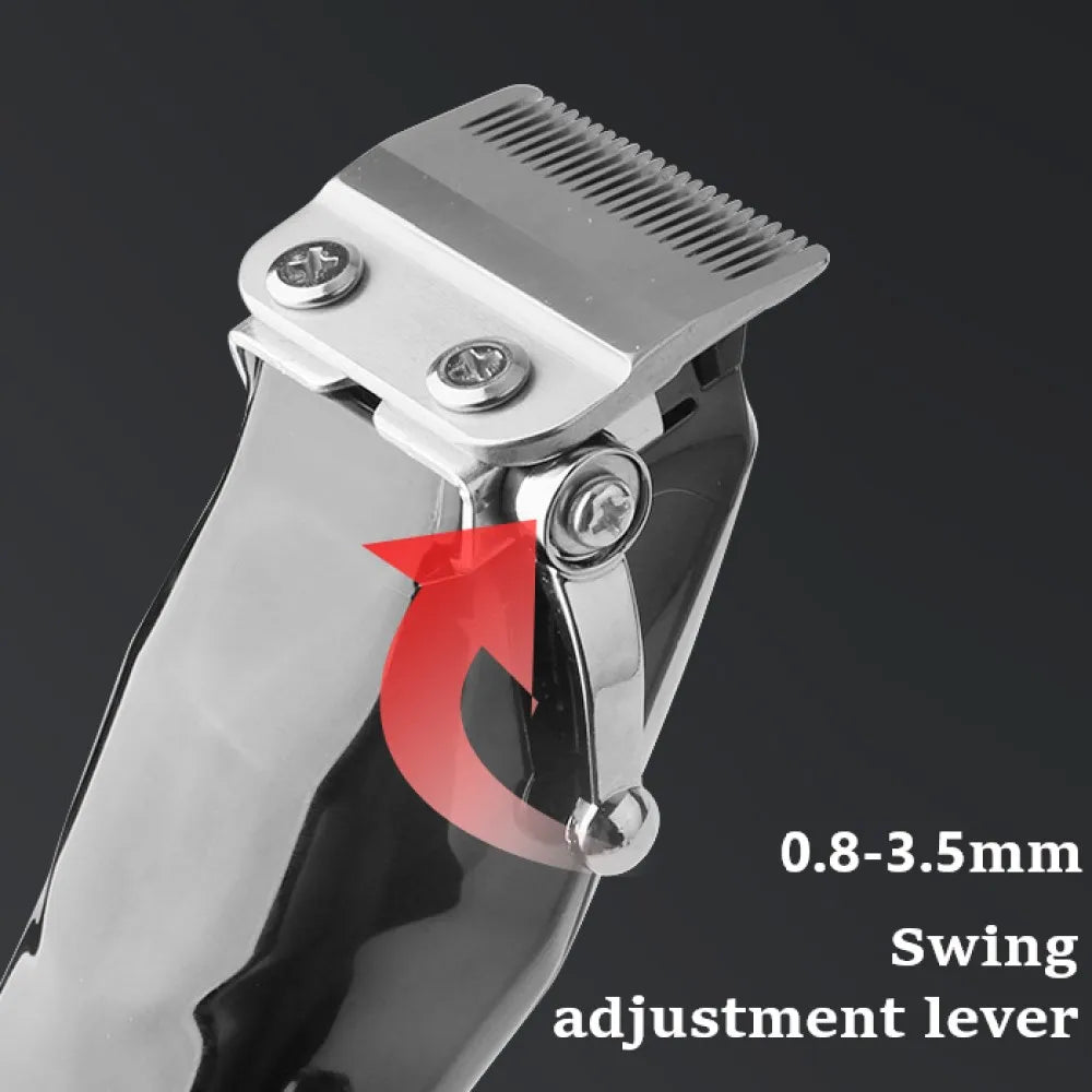 Professional Cordless Hair Clipper Rechargeable Men Hair Trimmer Adjustable Cutting Lever Barber Shop LCD Display