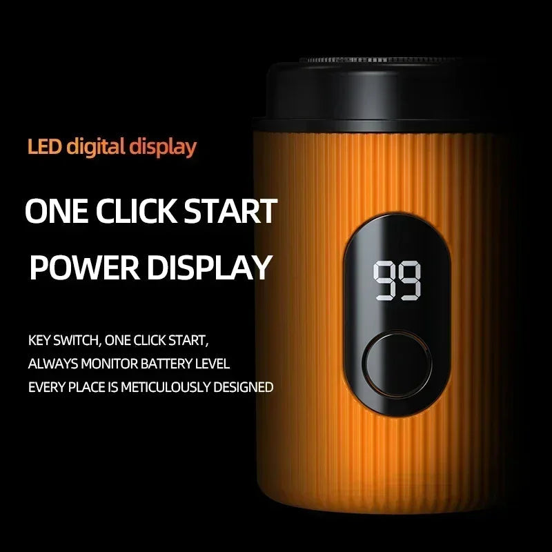 Electric Shaver Portable USB Charging Smart Digital Display Men's Shaver Easy Travel Facial Shaver Body Hair Trimmer Men's Gift