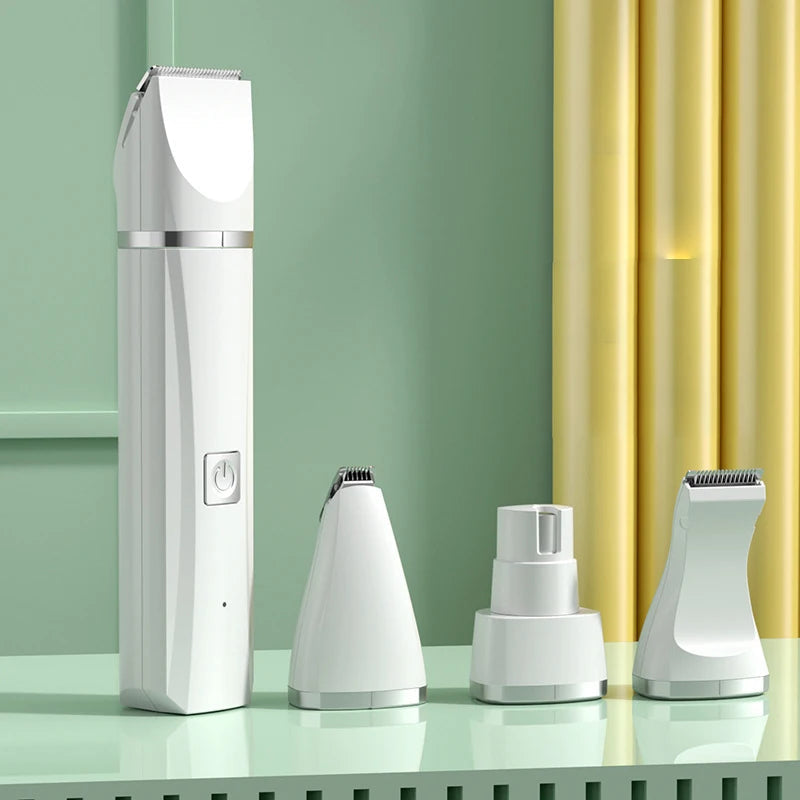 4 in 1 Electric Pet Hair Trimmer Grooming Clippers Cat Trimer Nail Drill Professional Rechargeable Haircut Machine For Dogs