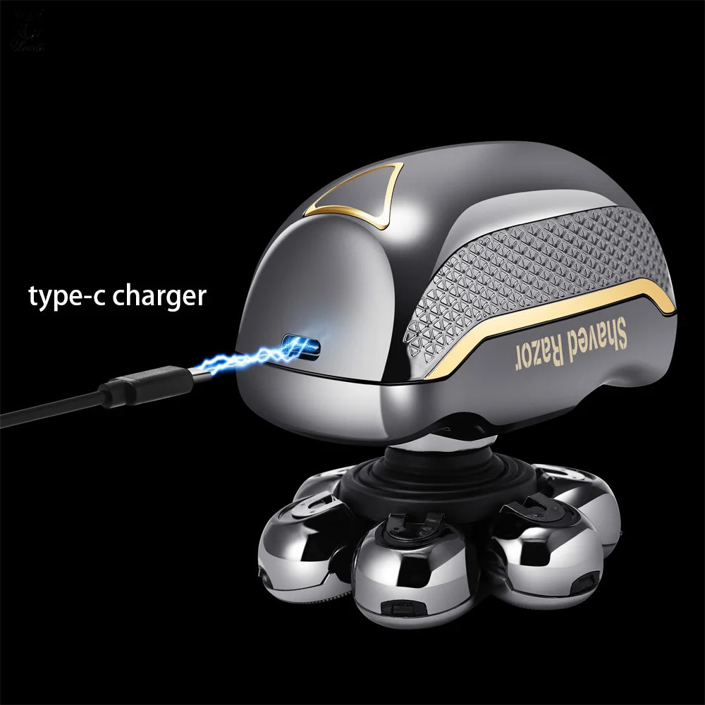 7-Blade Electric Shaver For Men Hair Trimmer Beard Razor Rechargeable Body Bald Shaving Machine
