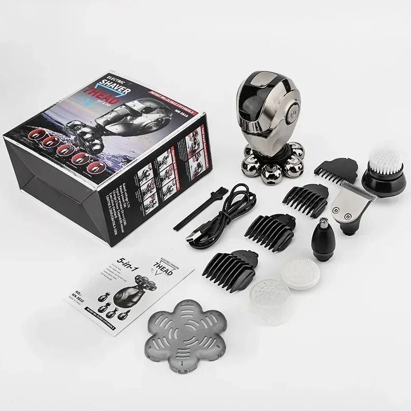 Men's Electric Razor Multi-function Electric Shaver Bald Hair Mechanism Trimmer for Men