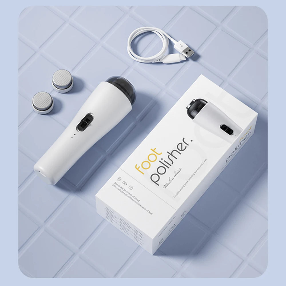Wireless Electric Foot File Pedicure Tool Grinding USB Rechargeable Hard Dead Skin Remover for Feet Grinder Heel Exfoliator