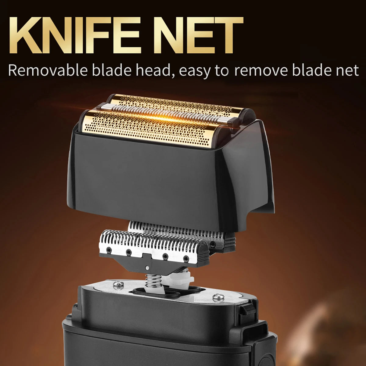 Three Piece Set Electric Hair Clipper  Metal Body Oil Head Electric Trimmer Pushing Cutting Carving and Shaving Set