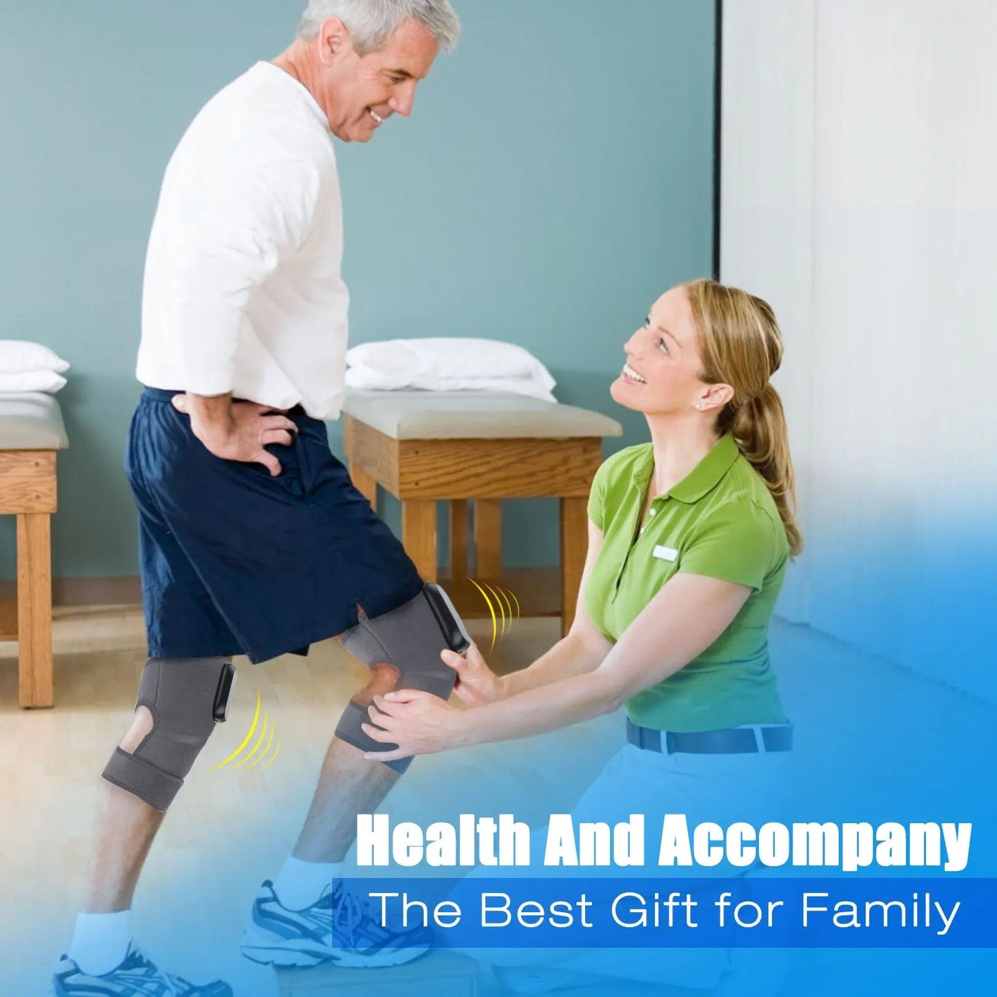 Electric Heating Knee Massager Far Infrared Joint Elbow Knee Pad Vibration Massage Knee Pain Relief Health Care