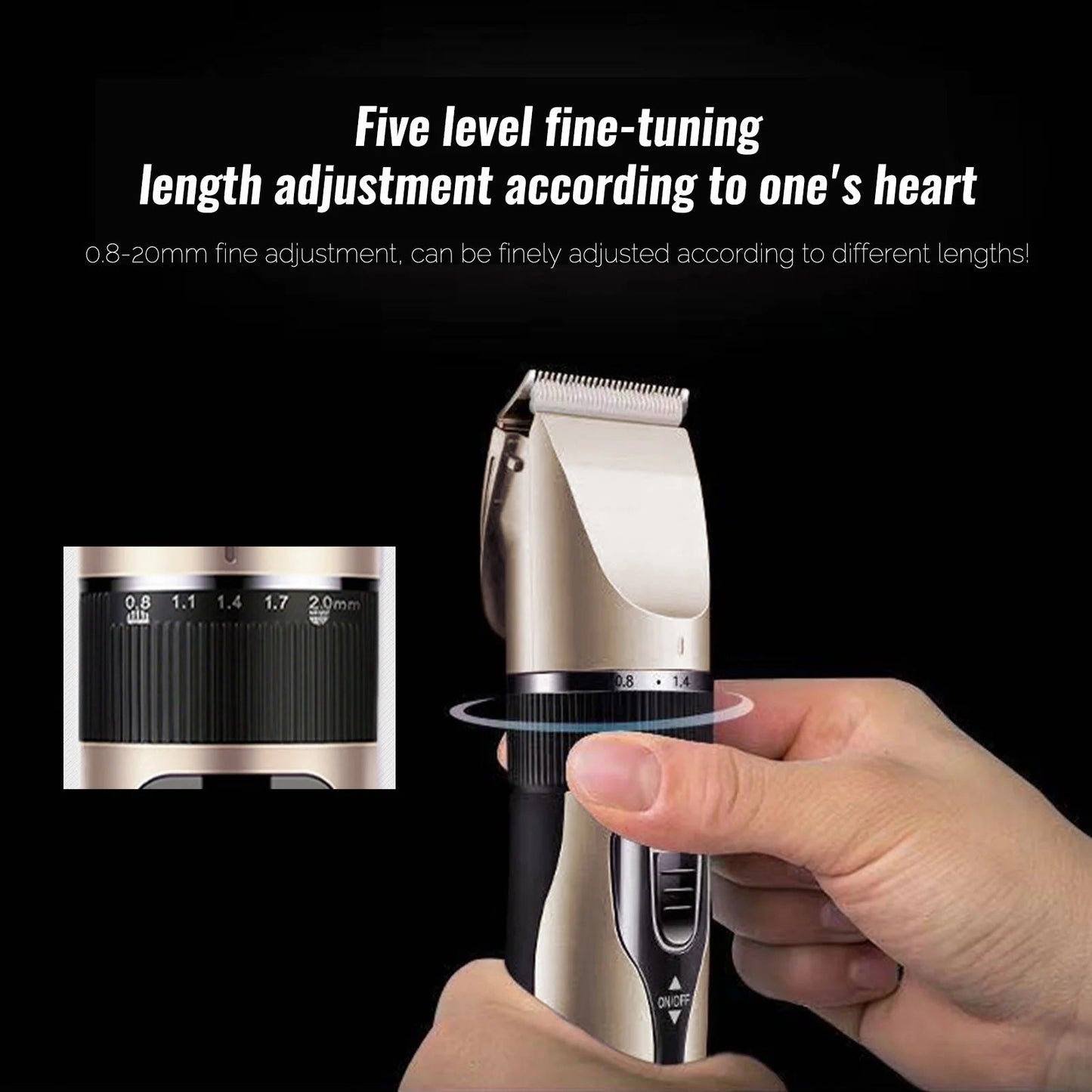 Hair Clippers for Men Portable Cordless Men Shaver with 3-9mm Guard Comb for Men Teenager Use