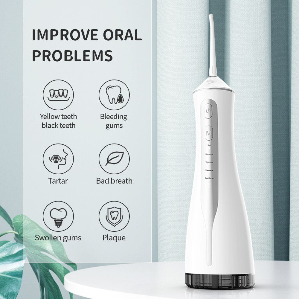 Oral Irrigator Wireless Teeth Flusher Dental Flushing Device Electric Tooth Cleaner Dental Calculus Removal Clean Mouth Freshen