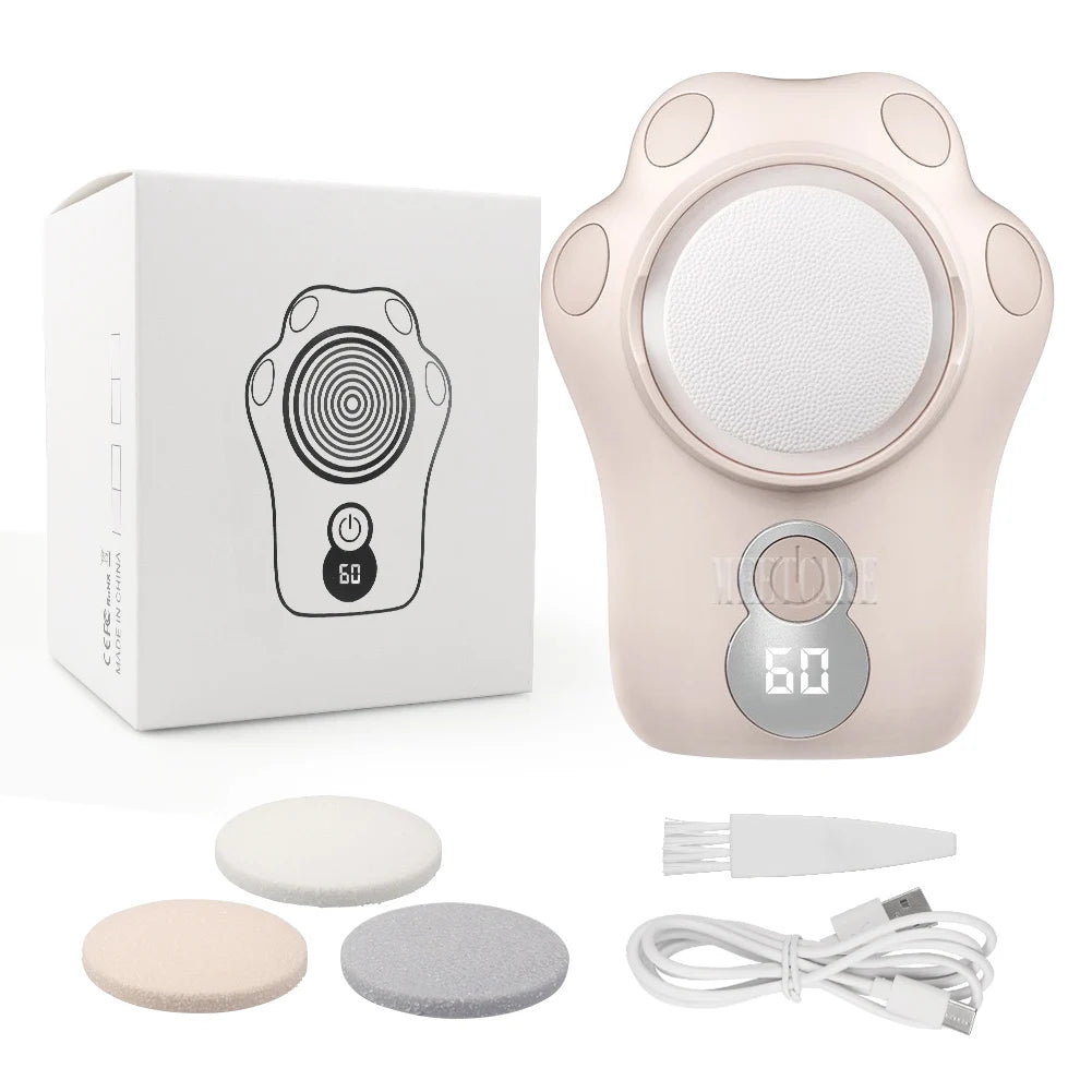 LED Screen Foot Grinder Wireless Dead Skin Callus Remover Mini Foot Drill  1600rpm 2000rpm 2800rpm with 3 Grinding Heads