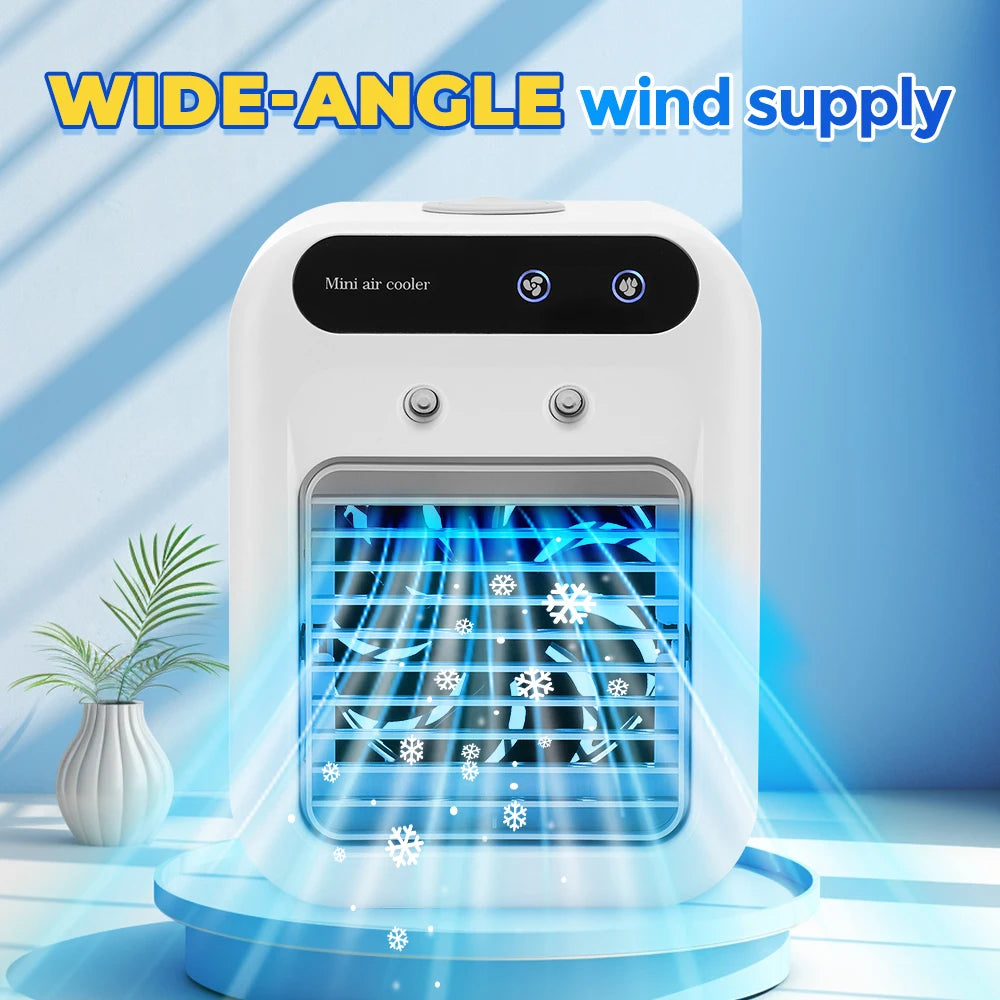 3 In 1 Fan AIr Conditioner Household Small Air Cooler LED Night Light Portable Humidifier Air Adjustment Fan Office Home Fan New