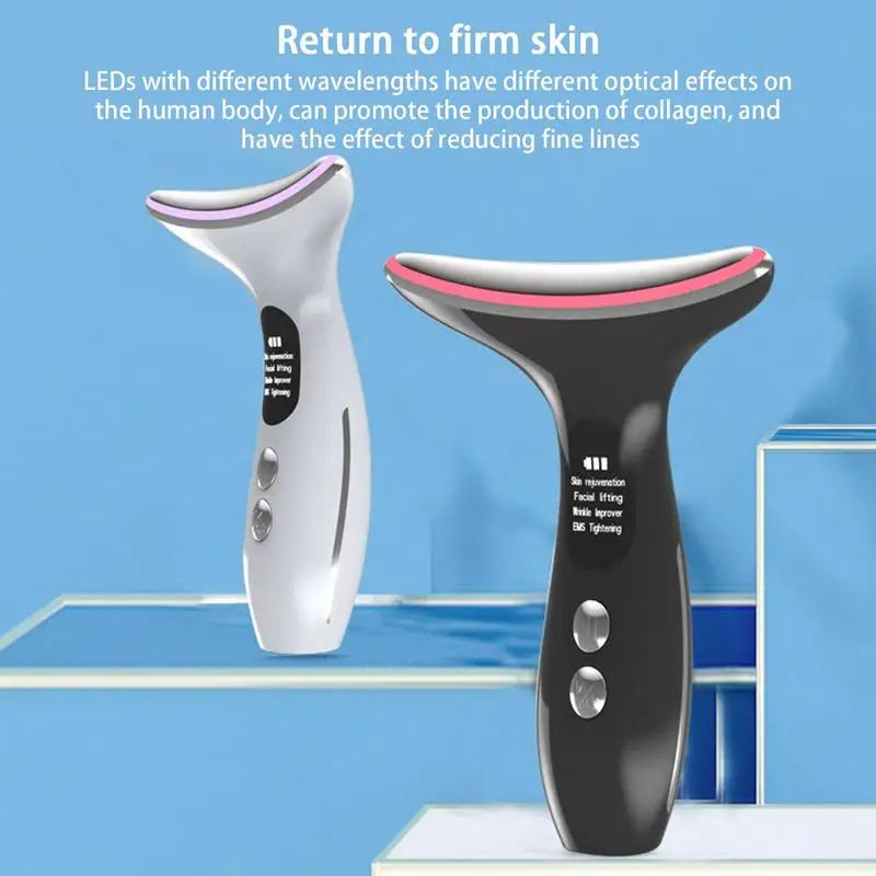 Face Neck Lifting Massager EMS Microcurrent Face Sculpting Device Create A Swan Neck Jade Neck Face Sculpting Device LED Photon
