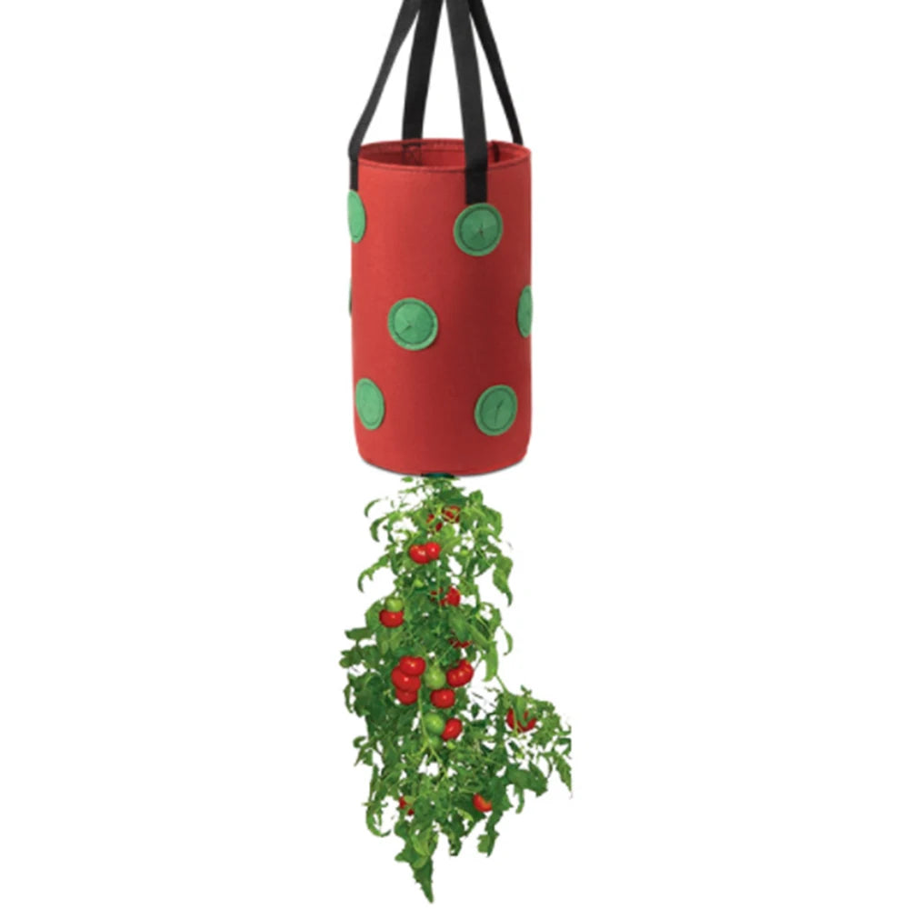 Handbags Hanging Strawberry Growing Hanging Aeration Planter Bag Suitable for Strawberry Tomato Vegetable Garden Supplies