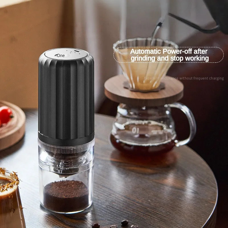 Electric Coffee Grinder Automatic USB Charging Professional Thickness Adjustable Ceramic Grinding Core Outdoor Travel Portable