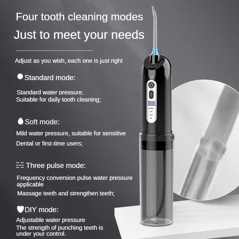 Ultraviolet Sterilisation Oral Irrigator Electric Portable Dental Water Flosser Teeth Cleaning Intelligent IPX7 Waterproof 250ml