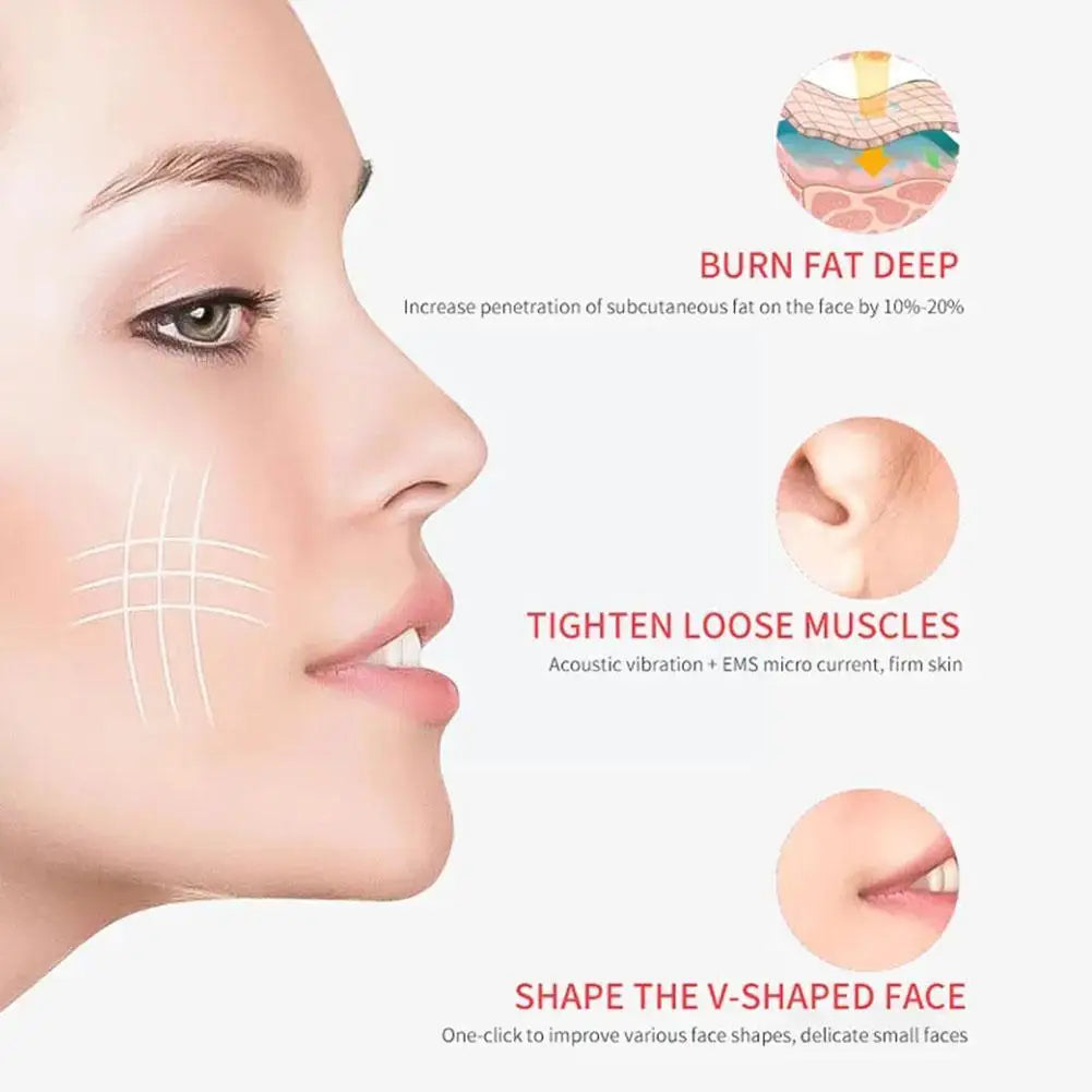EMS V-Face Slimming Massager for Face Lifting Microcurrent Face Chin Lift Device Exerciser Skin Tighten Anti Wrinkle