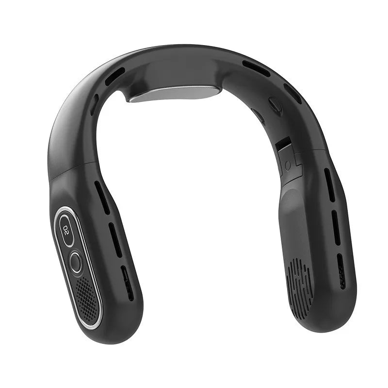 Portable Neck Fan Rechargeable Personal Fan 3 Speeds Adjustable Hands Free Bladeless Fan for Women Men Home Office Travel Sports