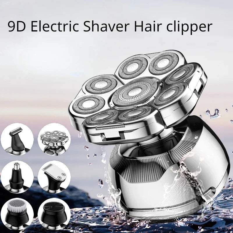 Full Body Wash 9D Electric Shaver Men's Multi-function Razor Hair Clipper Nose Hair Set