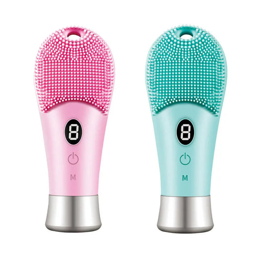 Electric Silicond Face Cleansing Brush Ultrasonic Facial Deep Pore Cleaning Skin Massager Washable Machine
