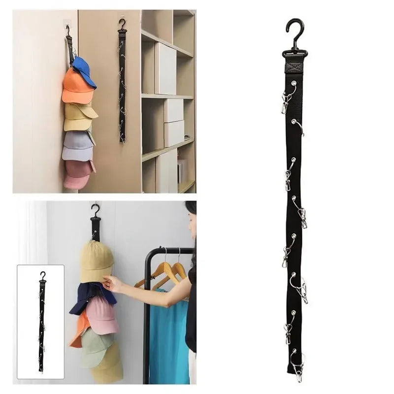 Portable Hat Hanging Decorations Household Bedroom Wardrobe Caps Storage Organizes Strap Behind Door Sundries Deposit Article