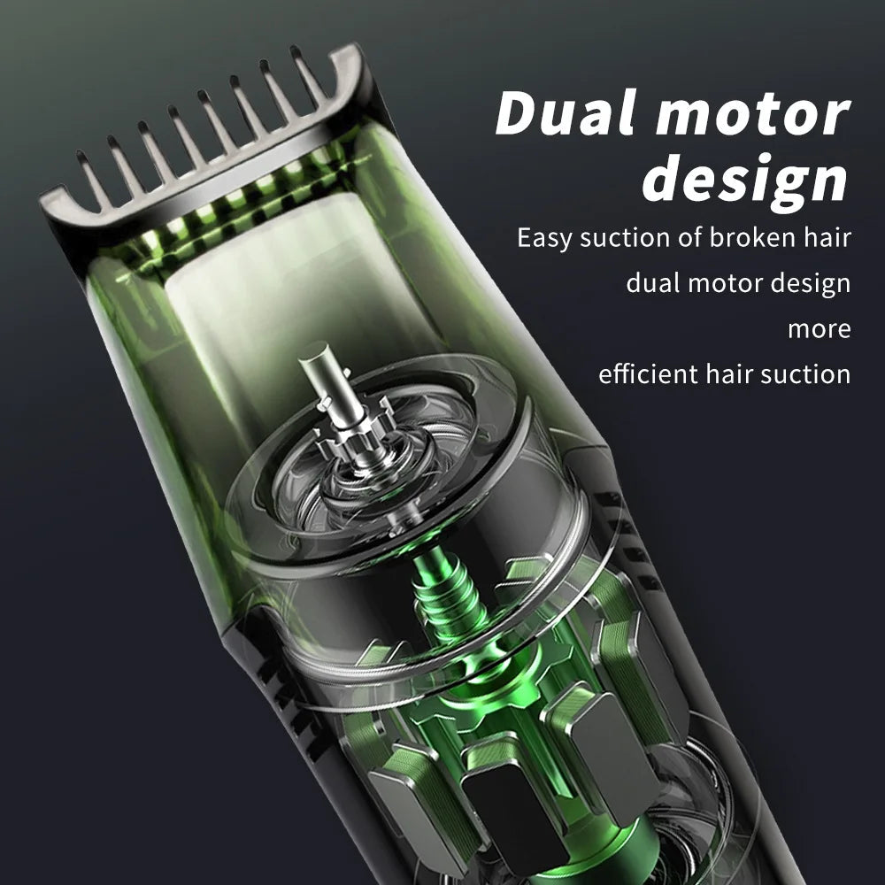 Vacuum Beard Trimmer for Men Mustache Trimmer with 20 Length and Styles Adjustable Built-in Vacuum Trimmer for Mustache