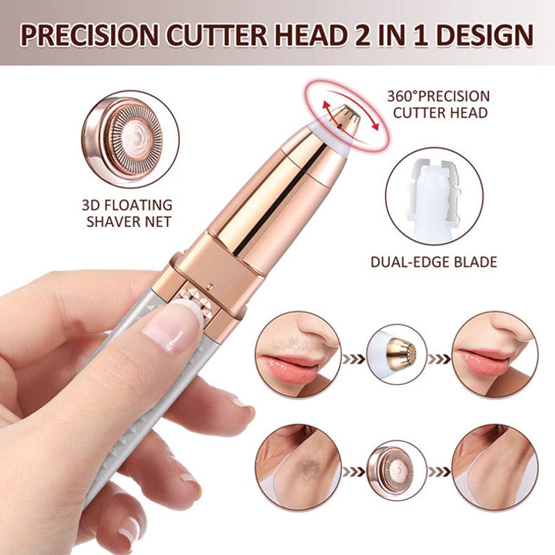 Electric Facial Epilator Hair Removal Shaving Machine Face Depilator Eyebrow Trimmer Bikini Painless Shaver Remover