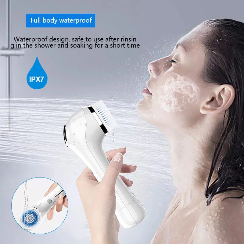 Electric Facial Cleansing Brush EMS lifting And Introduction Massager Blackhead Removal And Pore Beauty Instrument Facial Skin