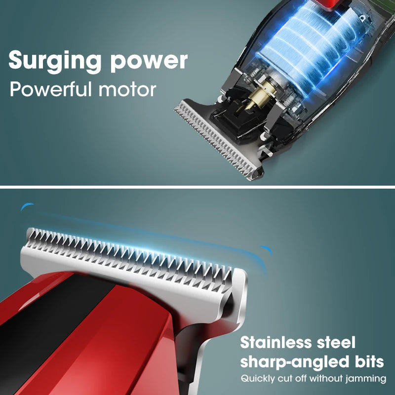 Professional Hair Clipper Wireless Hair Trimmer Hair Cutting Machine Electric Zero Cutting Machine Trimmer for Men