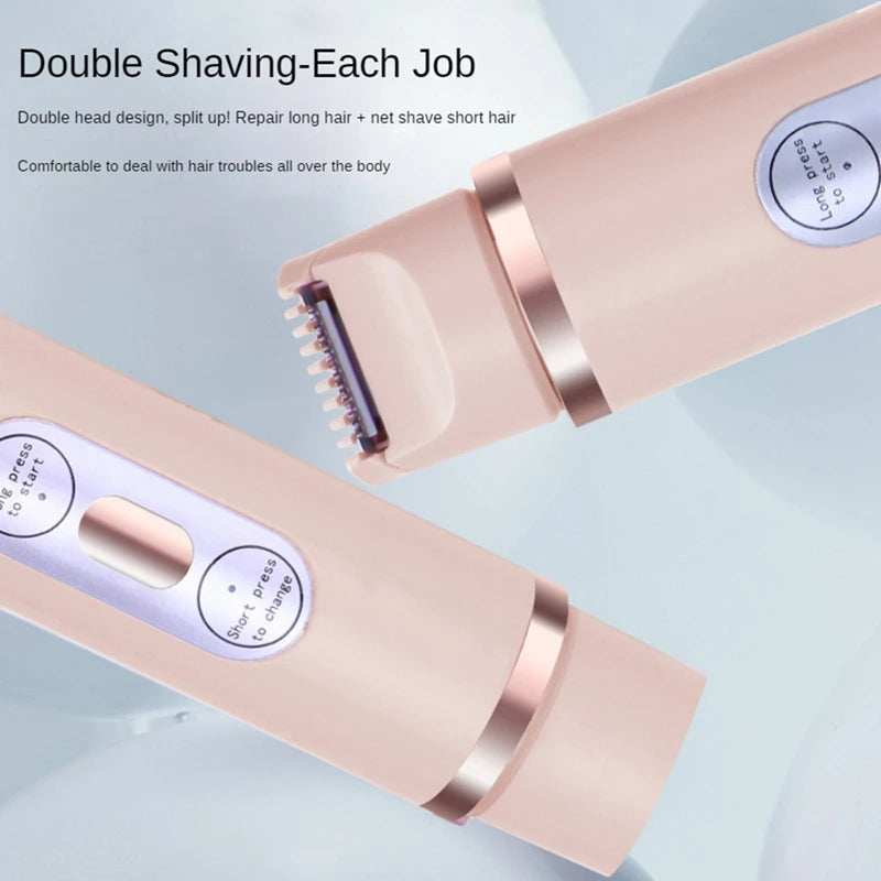 Bikini Trimmer For Women Painless Ladies Hair Removal 2 In 1 Wet & Dry Lady Shaver