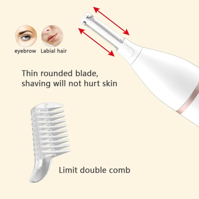 4 in 1 Multifunction Women Hair Removal Electric Shaping Female Shaving Machine Mini Shaver Trimmer Razor for Eyebrow Underarm