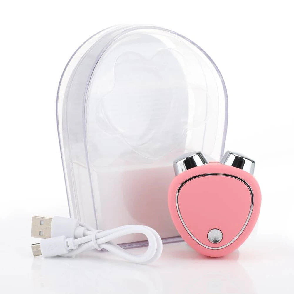 EMS Micro Current Beauty Instrument Mini Portable Face Slimming Sonic Vibration Massager Lifting Firming Skin Diminish Fine Line