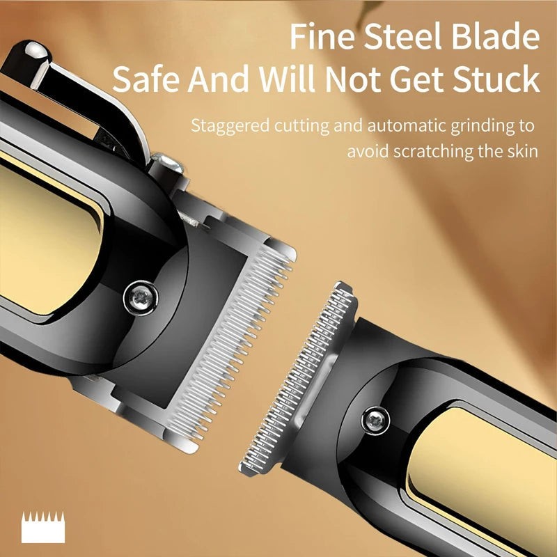 Professional Men's Electric Hair Clipper Multifunctional Hair Trimmer USB Rechargeable Electric Push Cutting Styling Tool